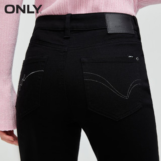 ONLY冬季复古辣妹风高腰显瘦喇叭牛仔裤女|123432021 J19 黑牛仔BLACK DENIM 160/64A/S