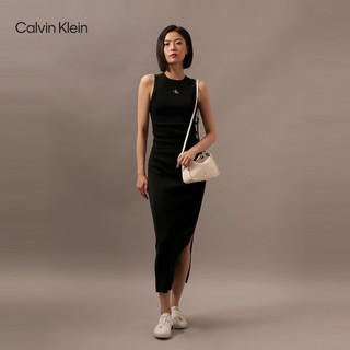 Calvin Klein Jeans24早秋女士经典绣标ck莱赛尔混纺包臀裙针织半裙J223606 BEH-太空黑