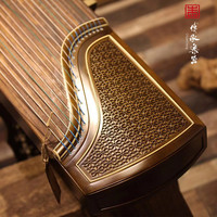 传承牌扬州老汉楠木手工雕刻做旧花欲燃专业一级演奏古筝考级十级