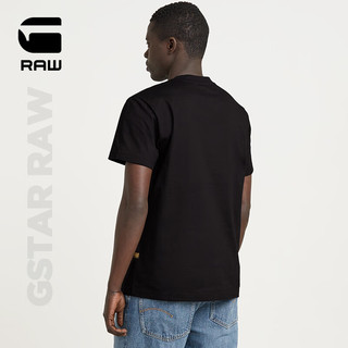 G-STAR RAW2024夏季T恤男士个性logo潮流凉爽透气时尚宽松短袖D25677 D25674黑色 S