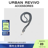 URBAN REVIVO2024秋季女士时髦穿丹宁手机绳UAWA40281 宝蓝 F