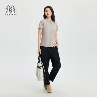 KOLON SPORT/可隆SECO空气POLO衫 女子户外吸湿速干运动抗菌短袖 LKPT4MT530-GR 灰褐 L 170/92A