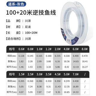 川泽鱼线主线尼龙线竞技钓线高端超强拉力钓鱼线1.2号主线