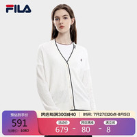 FILA 斐乐官方女子编织外套2024春季简约时尚休闲通勤编织开衫