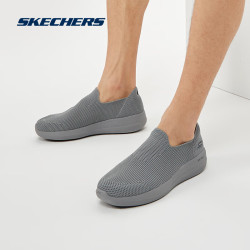 skechers斯凯奇男鞋夏季透气运动健步鞋gowalk百搭男士休闲鞋一脚蹬套