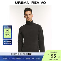 UR男时尚休闲简约基础百搭高领针织衫UMU930021 深灰 XS