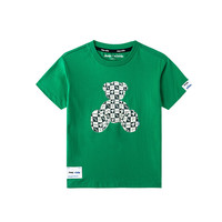 Jeep吉普童装男童t恤夏季纯棉短袖联名款休闲运动中大童短袖 原野绿 165cm
