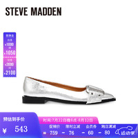 STEVE MADDEN/思美登 浅口休闲单鞋女士低跟尖头 GRAIL 银色 35