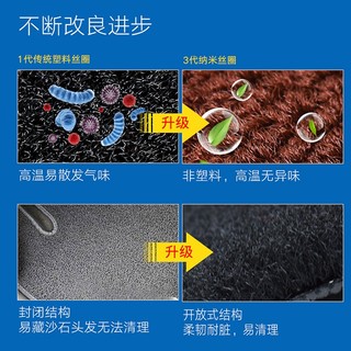 固特异（Goodyear）全包围汽车丝圈真皮脚垫适用于奥迪A6L宝马3系Q5奔驰E级迈腾等 咖色真牛皮+咖色防水宾利绒 日产天籁