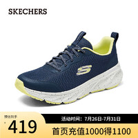 斯凯奇（Skechers）2024夏季男女增高厚底运动鞋时尚150472 海军蓝色/柠檬色/NVLM 36.5