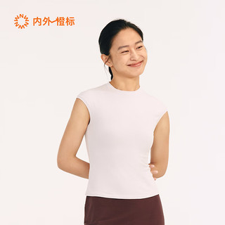 NEIWAI 内外 橙标好弹Ultraflex棉质系列女士好弹微领背心/小圆领修身短袖贴身 短袖- 白色 XL