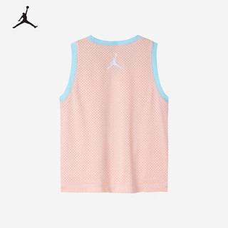 NIKE JORDAN耐克童装女童篮球背心季儿童网眼透气无袖T恤 热带桃色 140(S)