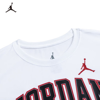 NIKE JORDAN 耐克AJ童装男女童 DRI-FIT 速干短T夏季儿童23号上衣 纯白色 110/52(4)