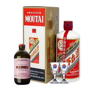 茅台飞天53度500ml+KEREL凯莱尔西柚IPA啤酒330ml单瓶