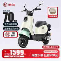 宝岛新国标电动自行车N7超长续航品牌电池成人男女通勤代步电瓶车 千草绿/蓝牙遥控双解锁 裸车款/不含电池充电器/不