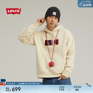 Levi's李维斯滑板系列男加绒连帽长袖卫衣A1008 米色 A1008-0014 L