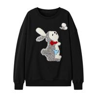 乐町可爱上衣春季毛织小兔圆领卫衣