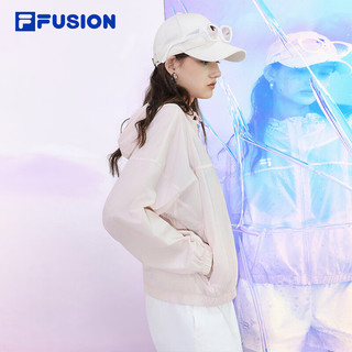 FILA FUSION斐乐梭织防晒衣2024夏时尚休闲外套连帽女上衣男 【女】莲花粉-PK L