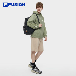 FILA FUSION斐乐梭织防晒衣2024夏时尚休闲外套连帽女上衣男 【男】奢靡绿-GN XS