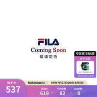 FILA FUSION斐乐潮牌款套头卫衣2024秋简约宽松针织上衣 深褐卡其色-DK XL