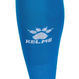 KELME/卡尔美成人足球比赛高筒透气防滑足球袜男加厚耐磨毛巾底长筒袜子 海蓝/白 均码(39-44)