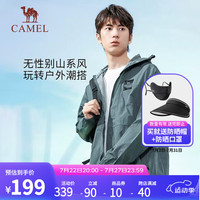 骆驼（CAMEL）【丁真同款-竹影】防晒衣户外登山服UPF50+防紫外线皮肤衣防晒服 A34BA68125，苍青蓝，男女同款 XXL