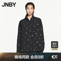 江南布衣 JNBY24秋衬衫宽松长袖H型5O8210780 001/本黑 S