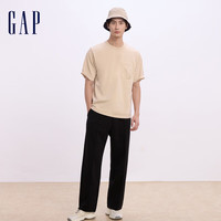 Gap 盖璞 男士空气层面料直筒长裤 637049
