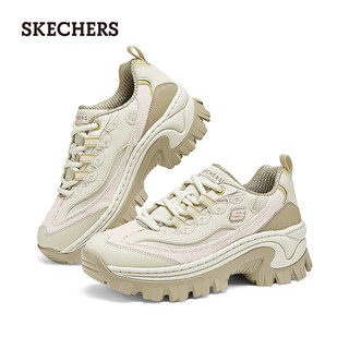 斯凯奇（Skechers）女子复古老爹鞋177234 自然色/粉红色/NTPK 37.5