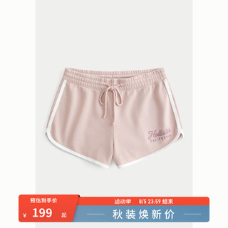 HOLLISTER24秋辣妹休闲运动风海豚毛圈布短裤 女 KI349-4237 粉色 M (165/74A)标准版