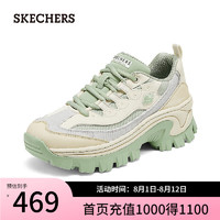 斯凯奇（Skechers）女子复古老爹鞋177234 薄荷绿/SAGE 35