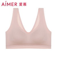 爱慕(Aimer)内衣女文胸舒适无钢圈高弹抗菌薄杯背心式文胸罩多色可选AM176142 黄色P9E 165
