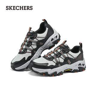 斯凯奇（Skechers）2024男女复古老爹鞋户外徒步运动鞋237421 黑色/橘色/BKOR 42.5