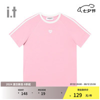:CHOCOOLATE it 女装合身短袖T恤2024夏季简约时尚上衣100010 PKX/粉红色 M