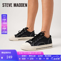 史蒂夫·马登 STEVE MADDEN/思美登时尚帆布鞋平底系带百搭 CRUZADER 黑色 39