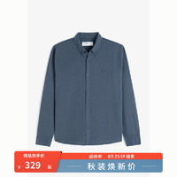 HOLLISTER24秋季小海鸥刺绣宽松牛津长袖衬衫 男 KI325-4056 深蓝色 M (180/100A)