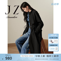 玖姿·安娜蔻穿行旅人休闲抽绳收腰多色风衣外套女2024秋季新款