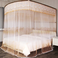 优丽卡 伸缩蚊帐U型加密加厚2021年新款落地支架固定1.8家用夏天方便拆洗