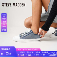 史蒂夫·马登 STEVE MADDEN/思美登时尚帆布鞋平底系带百搭 CRUZADER 牛仔蓝色 38