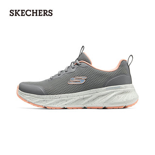 斯凯奇（Skechers）2024夏季男女增高厚底运动鞋时尚150472 灰色/珊瑚色/GYCL 40