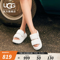 UGG 女士厚底露趾凉鞋 1152689 白色 39