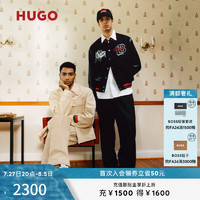 HUGO x 【Les Benjamins联名】男士2024秋季印花棉质帆布宽松长裤 223-迷人金 M