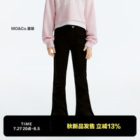 little MO&Co.little moco童装24秋装女童莫代尔微喇叭裤弹力百搭牛仔长裤 牛仔黑色 140/58
