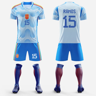 萌迈斯2024欧洲杯西班牙亚马尔球衣9号加维国家队足球服套装比赛队服