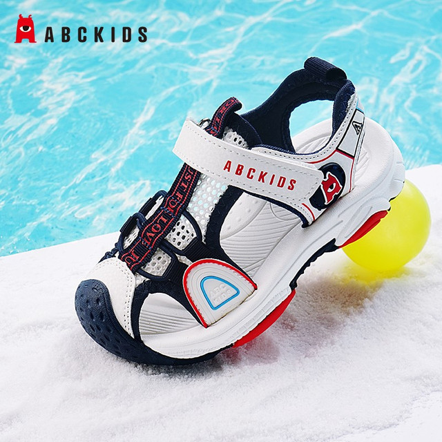 ABC童鞋 ABC KIDS凉鞋男童凉鞋2024夏季新款儿童沙滩鞋防滑 （偏大一码）米色 32码