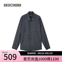 斯凯奇（Skechers）【甄子丹同款】斯凯奇2024夏季梭织L324U027 潜望镜灰/0403 M