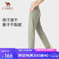 骆驼（CAMEL）户外速干防晒裤防紫外线防晒裤弹力透气直筒裤 A24BAEO062 苍绿色，女 XXL