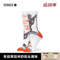 STANCE艺术家联名EELENA FIOERANZA中筒555休闲袜女士袜秋透气棉 米白色W555A23INC-OFW M