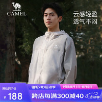 骆驼（CAMEL）【丁真同款】户外防晒衣24年冰感透气防紫外线时尚拼色防晒服 橡木灰/冰晶灰，男 XL