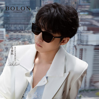 暴龙（BOLON）王俊凯同款防晒太阳镜男偏光墨镜女露营BL3150 C10-酷感黑